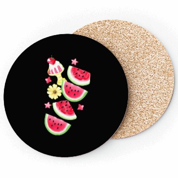 Discover Watermelon Sweet Summer Treat Design Coasters