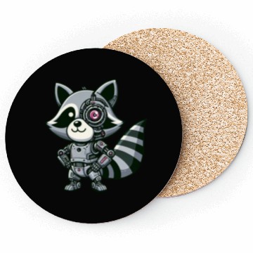 Discover Cool Raccoon Robot Coasters
