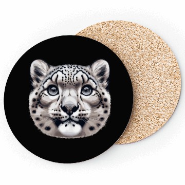 Discover Snow Leopard Leopard White Leopard Coasters