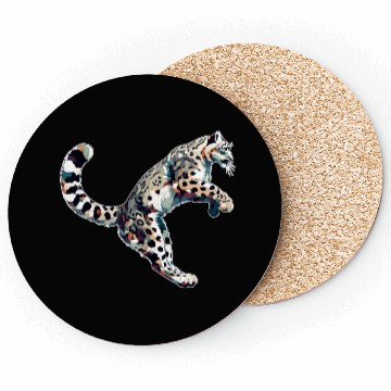 Discover Snow Leopard Leopard White Leopard Coasters