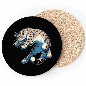 Discover Snow Leopard Leopard White Leopard Coasters