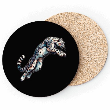 Discover Snow Leopard Leopard White Leopard Coasters