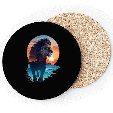 Discover Sunset Lion Coasters