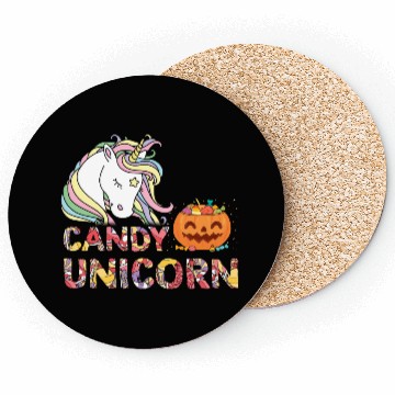 Discover Candy Unicorn Halloween Coasters