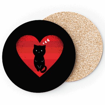 Discover Cat is my Valentine Coasters