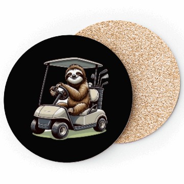 Discover Funny Sloth Golfing Coasters