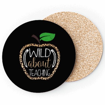Discover Wild About Teaching Leopard Print School Teacher Coasters