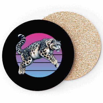 Discover Snow Leopard Leopard White Leopard Coasters