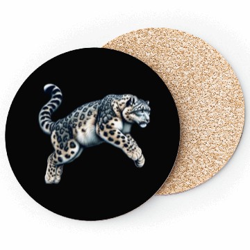 Discover Snow Leopard Leopard White Leopard Coasters