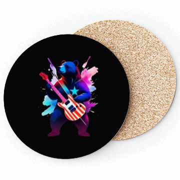 Discover Merica Bear - Rock'n Out! Coasters