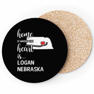 Discover Logan County Nebraska Is Where My Heart Is Gift Coasters
