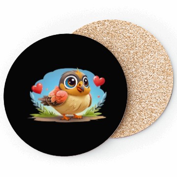 Discover 3D bird cartoon Coasters