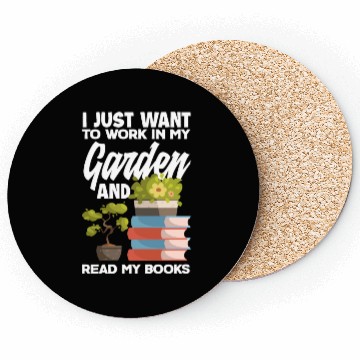 Discover Garden Bookworm Books Reading Coasters
