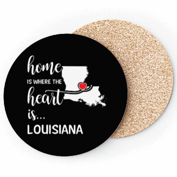 Discover Louisiana Home Is Where Heart Is Cool Gift Coasters