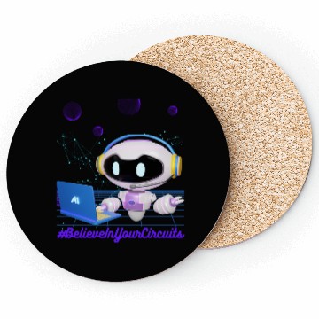 Discover BelieveInYourCircuits AI Computer Robotic Art Coasters
