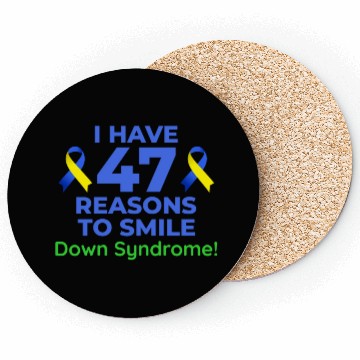 Discover Down Syndrome Awareness 47 Reasons to Smile Coasters