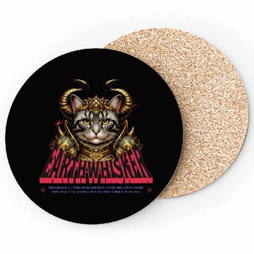 Discover Taurus Cat Knight - Zodiac Astrology Warrior Coasters