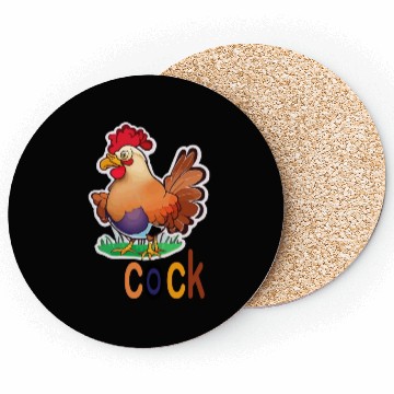 Discover cute cock animal Coasters