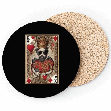 Discover Mens King of Hearts Coasters Cool Coasters for Guys