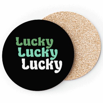 Discover Lucky Lucky Lucky Vector 3 Colors Typography Text Coasters