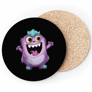 Discover Warm Purple Monster Greetings Coasters