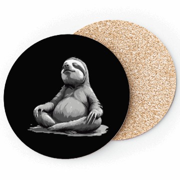 Discover Sloth Yoga Relaxation Chill Chilling Gift Coasters