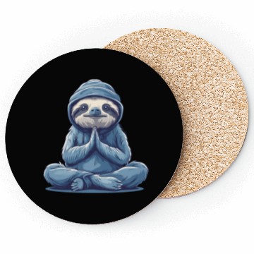 Discover Sloth Yoga Relaxation Chill Chilling Gift Coasters