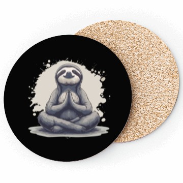 Discover Sloth Yoga Relaxation Chill Chilling Gift Coasters