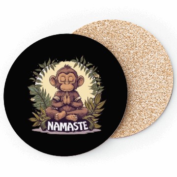 Discover Yoga Monkey Relaxation Chill Chilling Meditation Coasters