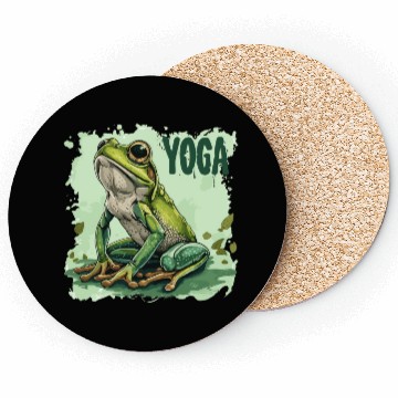 Discover Yoga Frog Relaxation Chilling Meditation Coasters