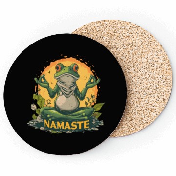 Discover Yoga Frog Relaxation Chilling Meditation Coasters