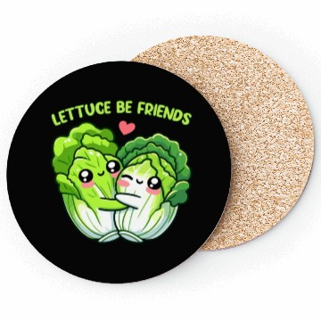 Discover Lettuce Be Friends | Vegan Food Coasters