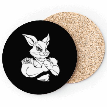 Discover Rabbit Biceps Tattoo I Love Mom Coasters