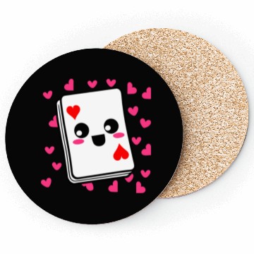 Discover Kawaii Playing Card Hearts Coasters