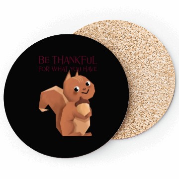 Discover Thanksgiving Chipmunk Be Thankful Coasters