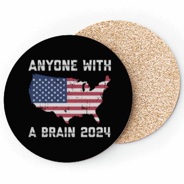Discover 2024 Brain Vote Democracy Anti-Trump Coasters