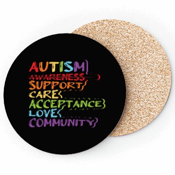Discover Cool Autism Support Care Acceptance Love Community Coasters