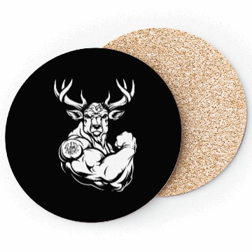 Discover Deer Biceps Tattoo I Love Mom Coasters