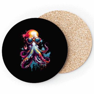Discover octopus colored unique design Coasters