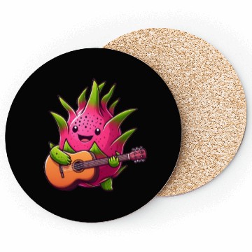 Discover Dragon Fruit Jam: Playing the Guitar Coasters