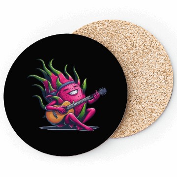 Discover Dragon Fruit Jam: Playing the Guitar Coasters