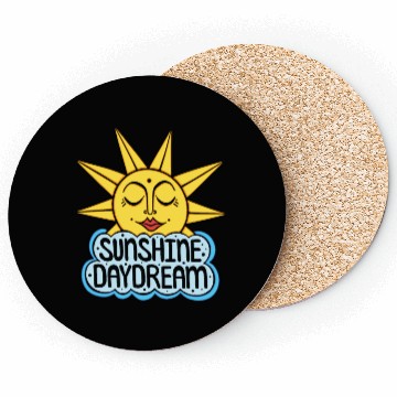 Discover Sunshine Daydream Happy Sun and Cloud Coasters