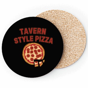 Discover Chicago Tavern Style Pizza Coasters Design