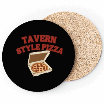 Discover Chicago Square Cut Tavern Style Pizza Design Coasters
