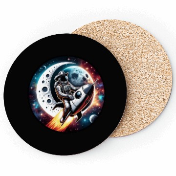 Discover Space Cowboy Astronaut Coasters