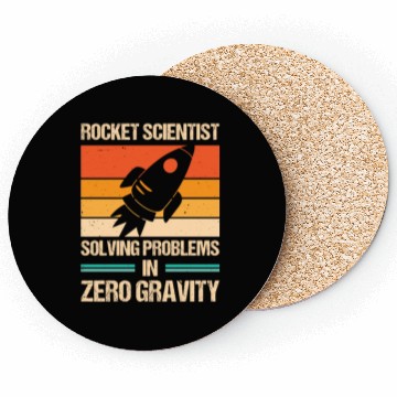 Discover Rocket Scientist Retro Zero Gravity Vintage Coasters