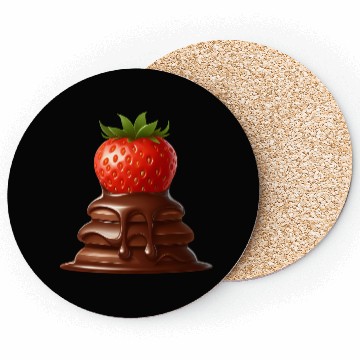 Discover Quirky Chocolate Strawberry Fusion Design Coasters