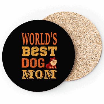 Discover World best dog mom Coasters