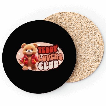 Discover Cute Teddy personified with red jacket Coasters