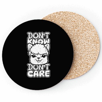 Discover Alpaca Alpaka Funny Dont Know Dont Care Coasters
